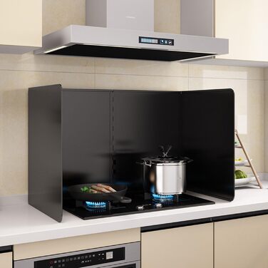 Складаний бризкозахисний екран для кухні, бризкозахисний екран для плити, легко миється, підтримує чистоту плити та кухонного фартуха (40 x 40 см) (45 x 80 x 50 см)