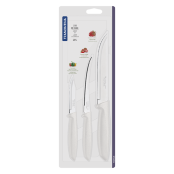 Набор ножей Tramontina Plenus light grey, 3 предмета (6740820)