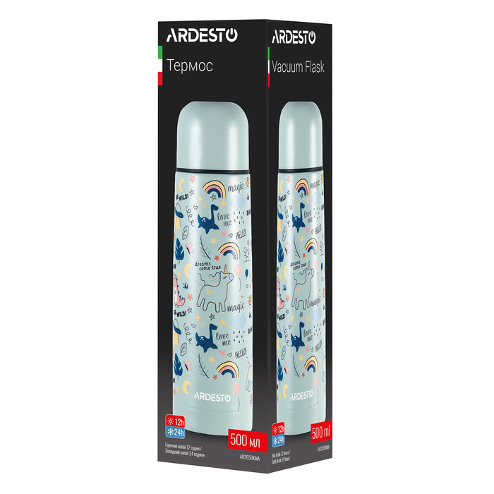 ARDESTO Thermos Magic 500мл, Нержавеющая сталь, Серый