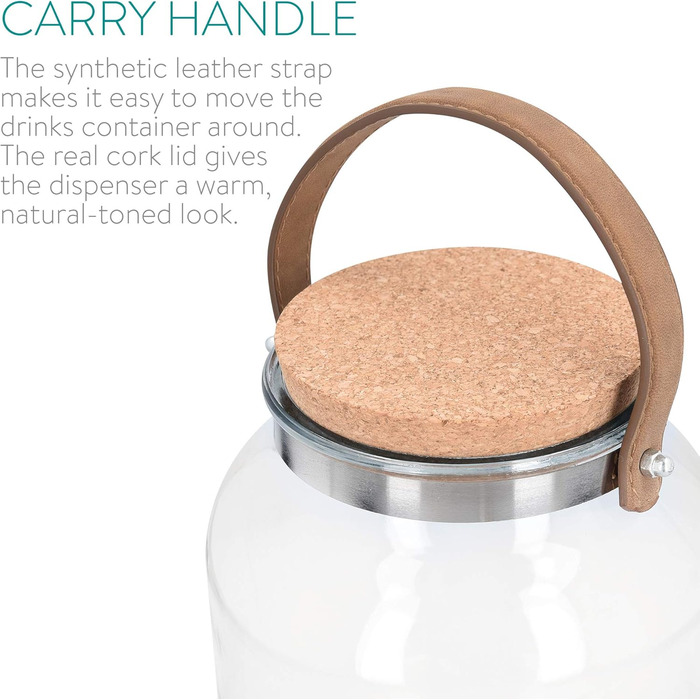 Диспенсер для напоїв скляний 5,6 л Navaris