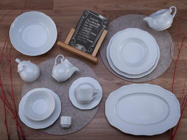 Набір посуду на 8 персон, 61 предмет, білий Arianne Creatable