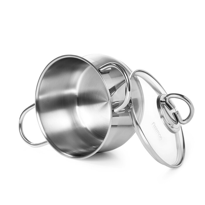 Кастрюля со стеклянной крышкой Fissman MONICA 18x10,5 см на 2,6 л (5402)