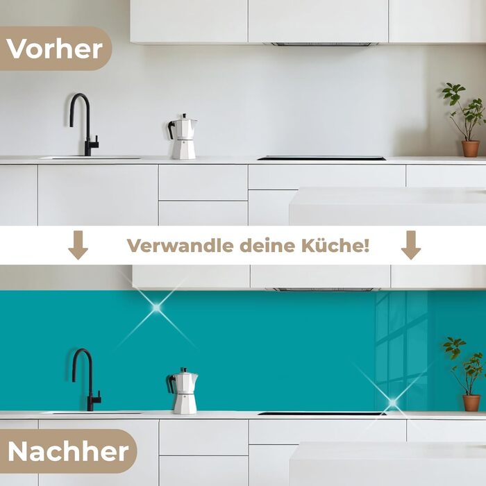 Кухонний фартух 60x250 см, самоклеючий фартух, кухонний фартух, кухонний фасад, самоклеючі кухонні фартухи - Осінь (Синій - Однотонний, 60 x 350 см)