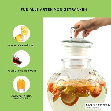 Диспенсер для напоїв на 10 л зі сталевим краном Monster24