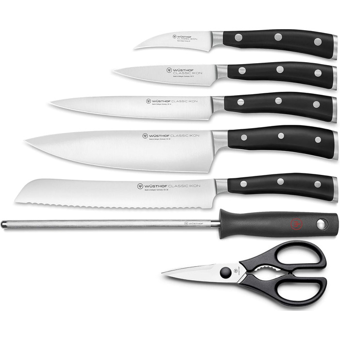 Набор ножей WSTHOF Classic Ikon, 7 предметов (черный)