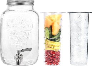 Диспенсер для напитков с краном и крышкой 4 л Navaris