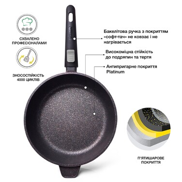 Глубокая сковорода Fissman REBUSTO 24x6,5 см (4228)