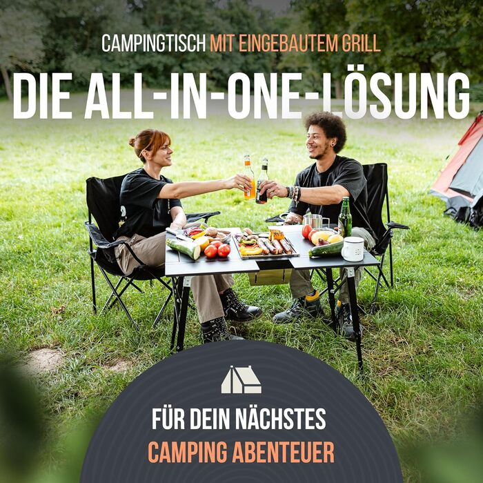 Кемпинговый стол со встроенным грилем Castra Camping Gear