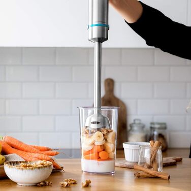 Ручний блендер 1200 Вт Power TitanBlack 1200 XL з аксесуарами, набір 7 предметів Cecotec