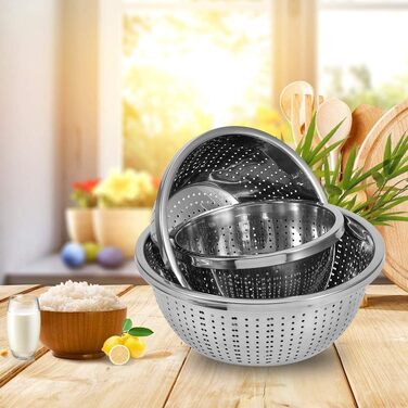 Набір із 3 мікроперфорованих сит з нержавіючої сталі Alvinlite