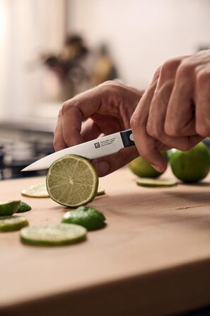 Набір з 5 ножів з ножицями та заточуючим блоком коричневий Gourmet Zwilling
