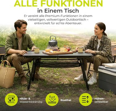 Складний багатофункціональний стіл для кемпінгу 90 х 51 см Werkfox