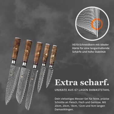 Набір кухонних ножів 6 шт Wakoli