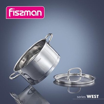 Кастрюля с крышкой Fissman WEST 24x12 см на 5,4 л (5254)