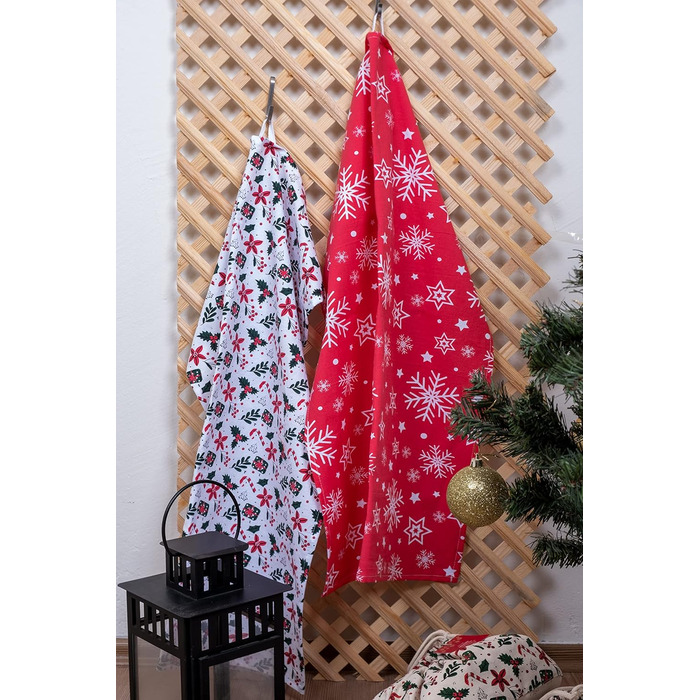 Набор из 2 рождественских кухонных полотенец 70 x 50 см Homy Textiles