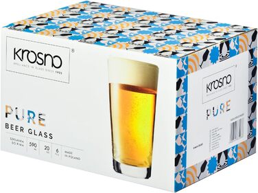 Набір пивних келихів 6 шт 530 мл Krosno