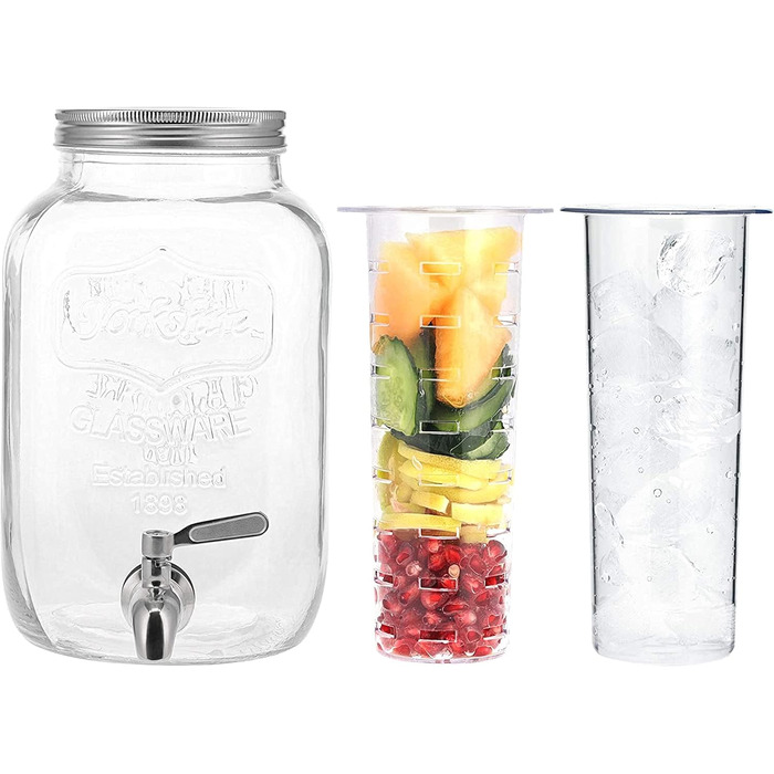 Диспенсер для напитков с краном и крышкой 4 л Navaris