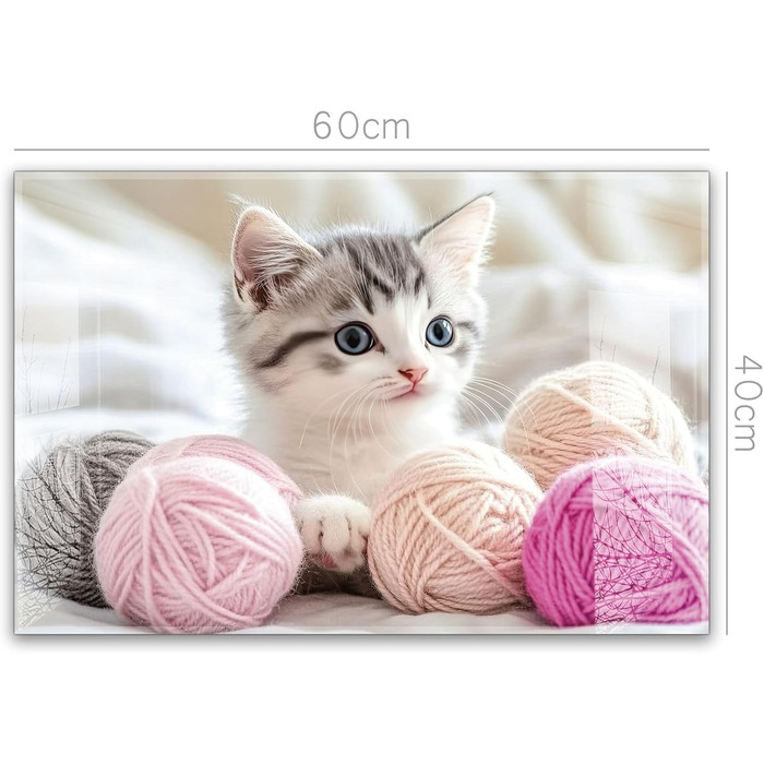 Кухонний фартух timalo зі скляним виглядом Акрилове скло 2 мм Бризкозахисна стіна для плити, скляний фартух, акрилові скляні стінові панелі, захисна панель для фартуха Бетонно-блакитно-сірий (60x40 см, 241- Коти)