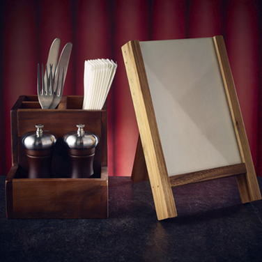 Держатель для меню 17*26.5*h 4 см, Acacia Wood, Genware