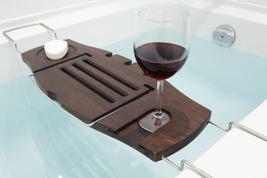 Полиця для ванної 71,1-94x21,6x3,8 см коричнева Aquala Bathtub Caddy Umbra