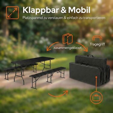 Стіл для кемпінгу чорний ALBATROS