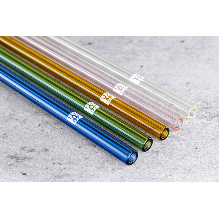 Набір скляних соломинок для пиття з щіткою 23 см, кольорові 5 предметів Sorrento Zwilling