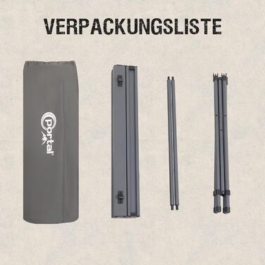 Складной кемпинговый стол темно-серый Portal