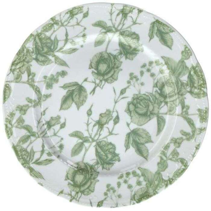 Тарілка мілка Tognana Vecchio Vienna 28 см green roses VW000288620