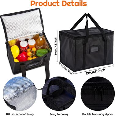 Ізотермічна ланч-сумка 16 л чорна SUOXU