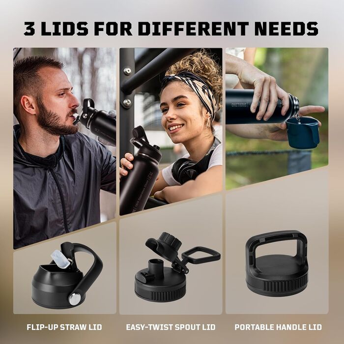 Термобутылка из нержавеющей стали 950 мл черный камуфляж OneTigris