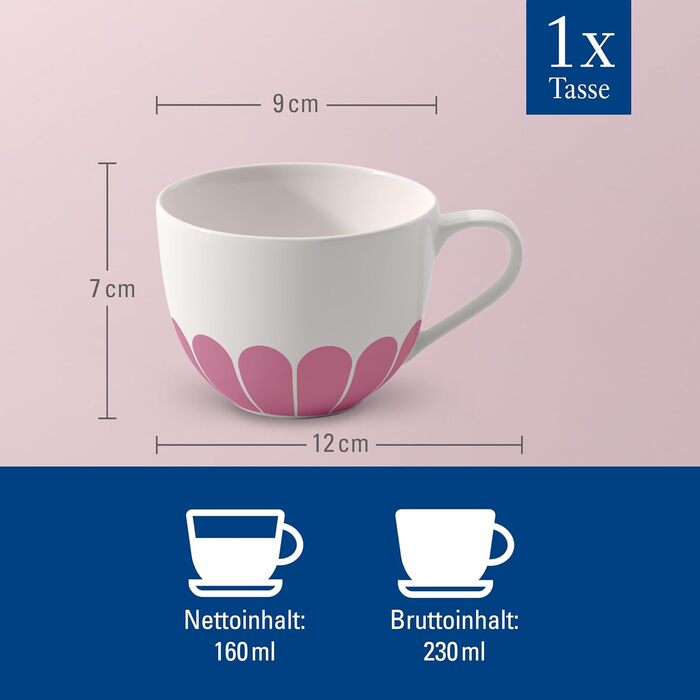 Чашка для кави 160 мл, рожевий Fleur Villeroy & Boch