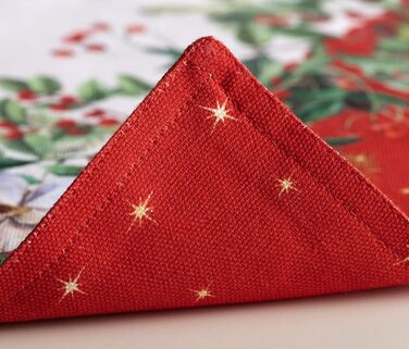 Бавовняні килимки для серветок, набір з 4 шт. , декоративні килимки для серветок, пасхальні килимки, що миються, для свят, вечерь, весни, літа (33 см x 48 см) (076 - Noel), 39Hermine 100