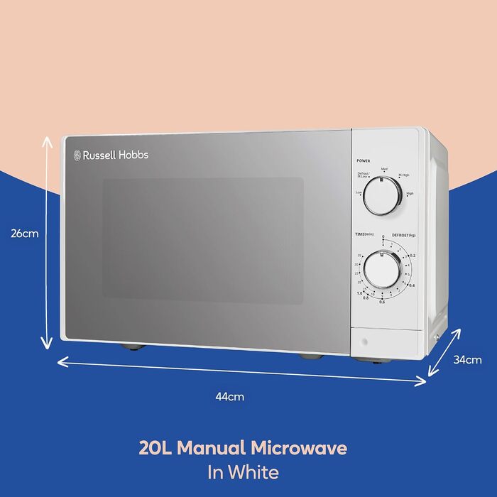 Микроволновая печь 20 л, 800 Вт белый RHM2027 Russell Hobbs