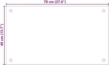 Прозрачный кухонный передник 70 x 40 см vidaXL