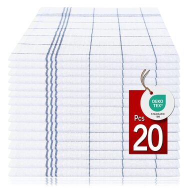 Набір з 20 кухонних рушників 50 x 70 см, синій Pataya