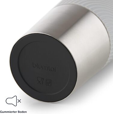 Термокружка Blumtal - Дорожня кружка з нержавіючої сталі - Герметична ізольована кружка для гарячих/холодних напоїв - Відкриття на 360 - Термокружка із швидким закриттям - Кавова кружка - Рожева (350 мл, 03 - Сірий)