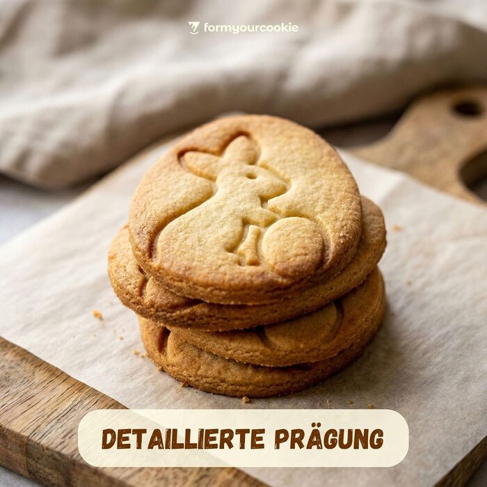 Набір із 3 формочок для пасхального печива, смугастий візерунок у формі пасхальних яєць, кролик, 2 в 1 зі штампом, 5 x 4 см, можна мити в посудомийній машині, екологічно чисті, стійкі до іржі (2 пасхальні яйця &quotКролик&quot (5x4 см))