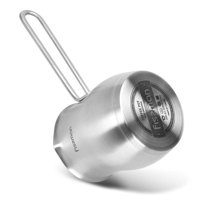 Турка для варіння кави Fissman 580 мл з індукційним дном нержавіюча сталь (3290)