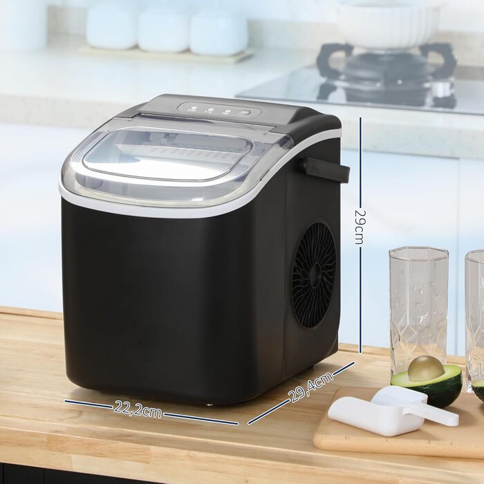 Льдогенератор с функцией самоочистки 105 Вт HOMCOM