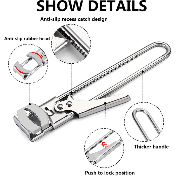 Набір з 2 відкривачів для банок, нержавіюча сталь Yüjuhe