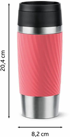 Tefal Термочашка Travel Mug Classic Twist, 0.36л, нержавіюча сталь, кораловий