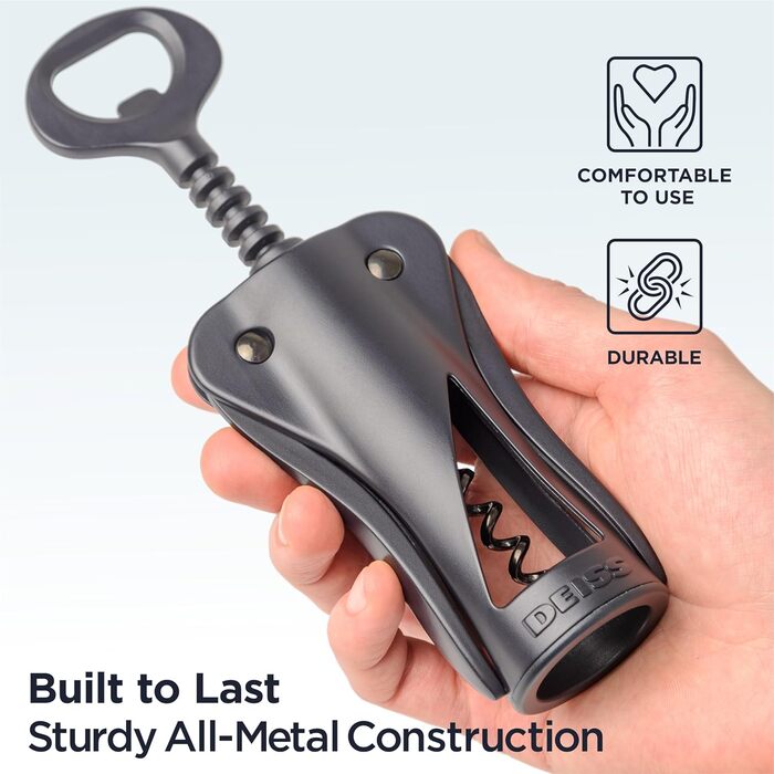 Професійний штопор-крило чорний Deiss