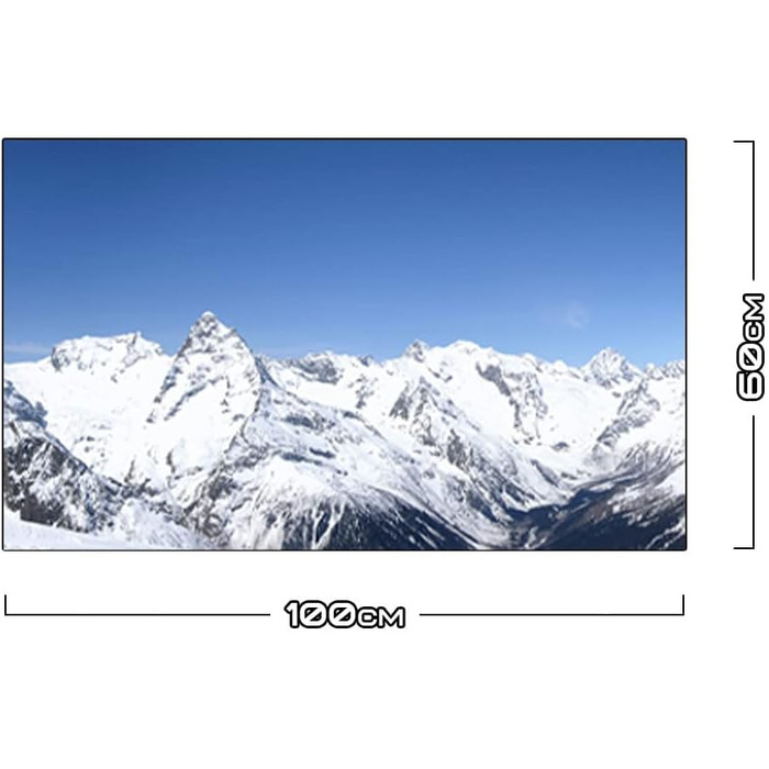 Дизайнерський кухонний фартух з алюмінієвого композиту, кухонний фартух, товщина 3 мм, 60x100 см, (Світлі гори)