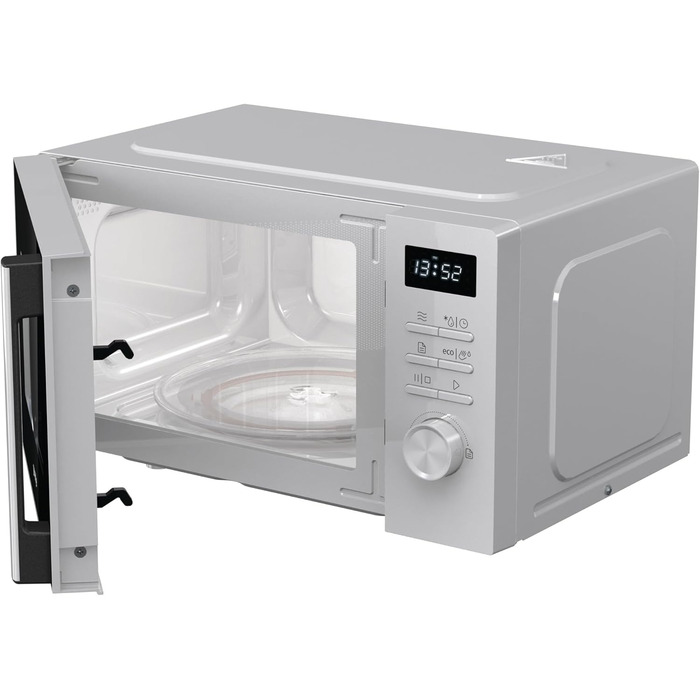 Мікрохвильова піч Gorenje MO20A3WH / 20 л / 800 Вт / AquaClean / AutoMenu / Сенсорне керування / LED дисплей / Функція розморожування / 5 рівнів потужності / Блокування від дітей / Електронна / Біла