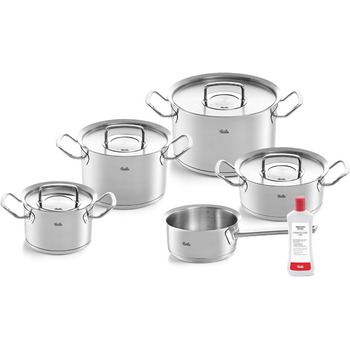 Набір посуду Fissler Original-Profi Collection/з нержавіючої сталі, 5 предметів, включаючи металеву кришку безкоштовний догляд за нержавіючою сталлю - індукційний ексклюзивно на Kitchen-Profi