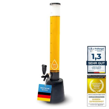 Система розливу пива та колона для напоїв 3,5 л з охолодженням Преміальний диспенсер для напоїв та пивна колона для вечірок Колона для напоїв, кран для розливу та пивна вежа Ідеальний гаджет для пива та диспенсер для Aperol 1 x колона 3,5 л