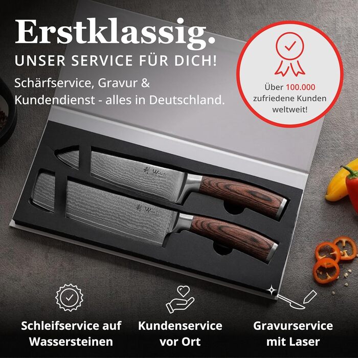 Набор кухонных ножей 2 шт Wakoli