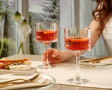 Бокалы Pasabahce Vintage Golden Touch, 4 шт., элегантные бокалы для шампанского, коктейлей, мартини и вина, на длинной ножке, 250 мл. Идеально подходят для вечеринок, подарков, новоселья и свадеб (серия Elysia)