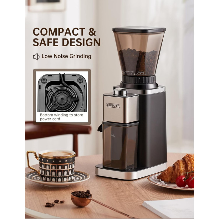 Електрична кавомолка для еспресо та фільтр-кави 150 Вт CAFELFFE