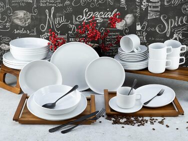 Набір посуду на 6 персон, 30 предметів, білий Chef Collection Creatable